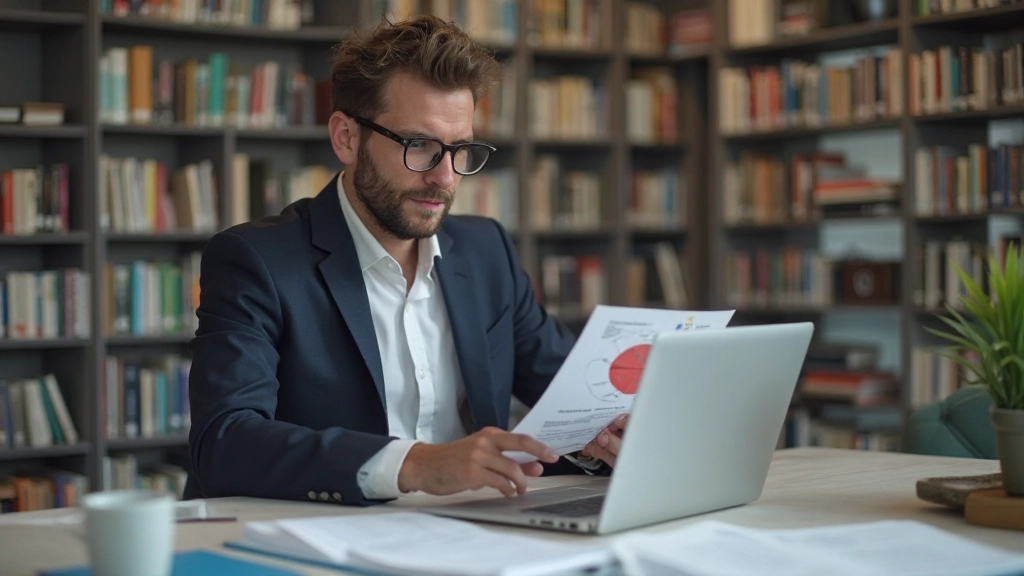 Taalkundige analyseert grammaticale structuren met schema's op whiteboard